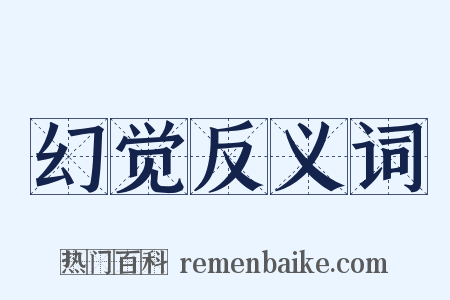 幻觉反义词是什么意思的图片